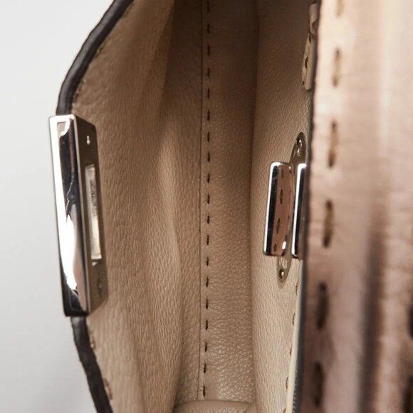 Fendi Beige Selleria Leather Peekaboo Bag 8BN302 - Picture 11 of 12